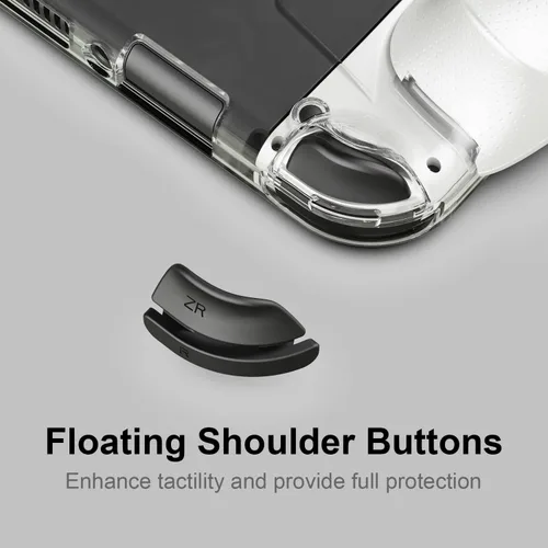 Vista 5 de Skull Co GripCase OLED - Una funda protectora transparente acoplable con agarres reemplazables para adaptarse a todos los tamaños de manos