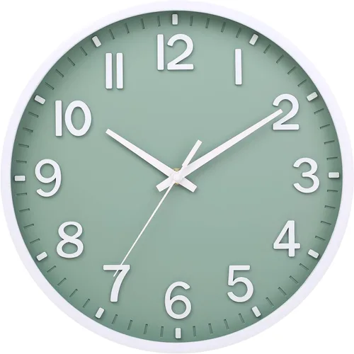 Vista 13 de Reloj de pared, moderno reloj de pared pequeño de 8 pulgadas, funciona con pilas, silencioso, analógico, clásico, para oficina, hogar, baño, cocina