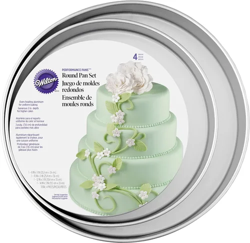 Vista 10 de Wilton juego de ollas de aluminio de 2 9 pulgadas para hornear tartas circulares, 9 x 2, Multicolor