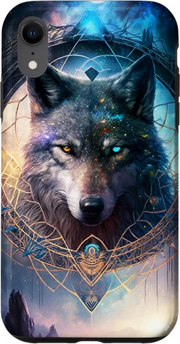 Vista 25 de Wolf Mystical Surreal Fantasy Funda para iPhone 17