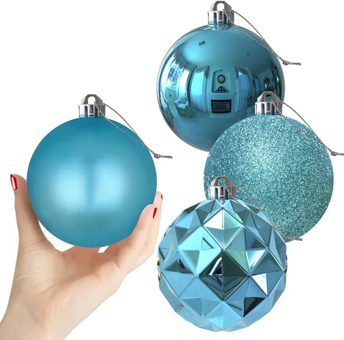 Vista 199 de Esferas pequeñas de Navidad de bronce y dorado de 1.6 pulgadas, adornos para decoración de árbol de Navidad, bolas colgantes inastillables