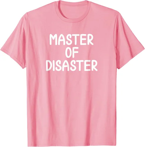 Vista 33 de Camiseta divertida con texto en inglés "Master Of Disaster