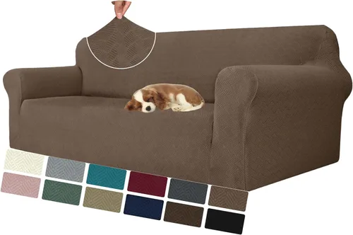 Vista 56 de MAXIJIN Funda elástica para silla con brazos, 1 pieza para sofá o silla de estar, funda antideslizante (31-46 pulgadas), protector de muebles que se