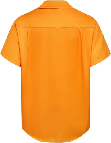 Vista 24 de Camisa de Halloween para Hombre de Hardaddy, de Manga Corta, con Botón, con Estampado Gracioso, Camisa Casual Negro