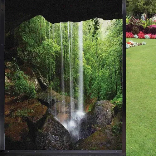 Vista 25 de Película decorativa de privacidad para ventana, control de calor, bloqueo solar, protección UV, diseño de bosque de abedul, adherencia estática