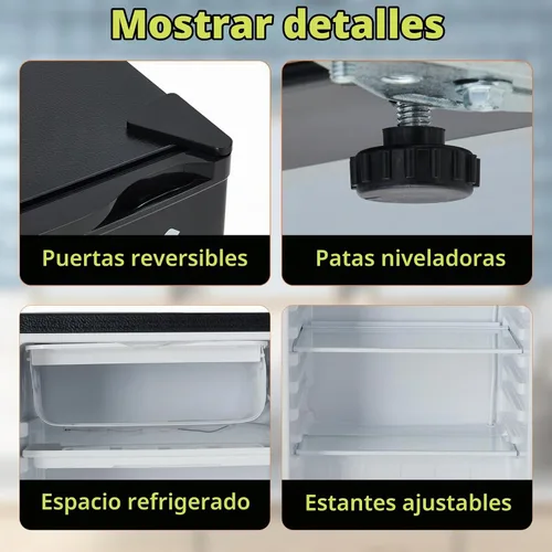 Vista 5 de Garvee Refrigerador compacto de 3.2 pies cúbicos Mini refrigerador de una puerta con funcionamiento silencioso y eficiente energéticamente