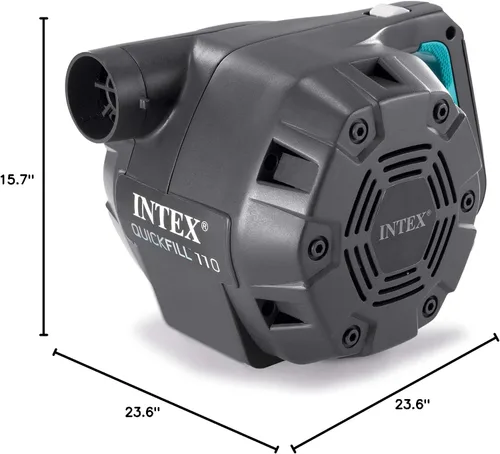 Vista 10 de Intex Silla inflable del bolso de Beanless, bomba de aire eléctrica gris de 120 voltios