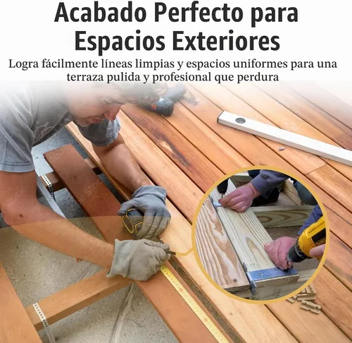 Vista 7 de Herramienta de separación y fijación de cubiertas de acero, paquete de 2 para uso con tablas de cubierta de 5-1/2 pulgadas, funciona para madera