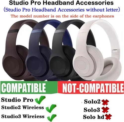 Vista 6 de Studio Pro - Accesorios de repuesto para diadema Studio 3, kit de reparación de diadema compatible con Studio Pro/Studio 3.0/Studio 2.0 con diadema