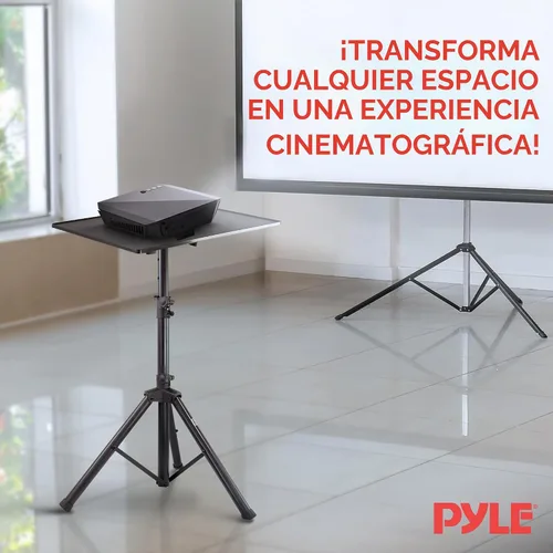 Vista 7 de Pyle portátil Proyector Soporte, Heavy Duty, trípode altura ajustable para presentaciones computadora portátil de DJ, Negro
