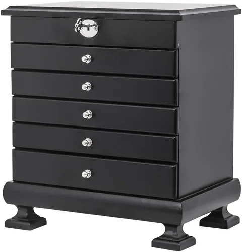 Vista 3 de Joyero de madera de 6 capas organizador de madera 6 capas con 5 cajones organizador de joyas