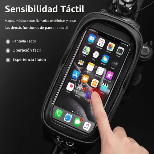 Vista 4 de ROCKBROS Bolsa de teléfono de bicicleta impermeable EVA Hard Shell