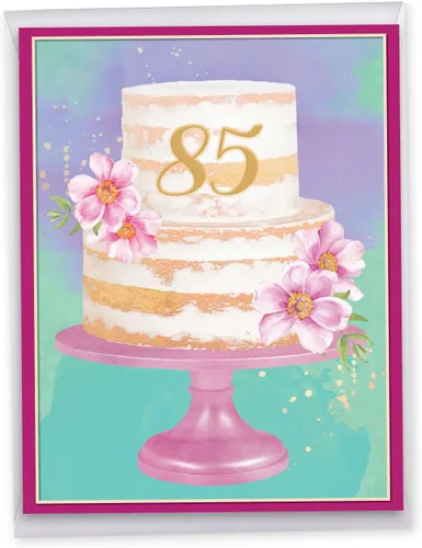 Vista 9 de NobleWorks - Divertida tarjeta de feliz cumpleaños número 85 (8.5 x 11 pulgadas) - Tarjeta jumbo para niños de 85 años, felicitaciones de cumpleaños