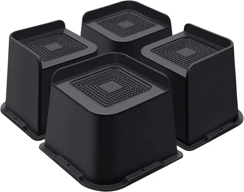 Vista 10 de ANNKUT Elevadores de cama de 1 pulgada resistentes, elevadores de muebles para cama, escritorio, mesa, sofá, sofá, elevadores de cama de gran