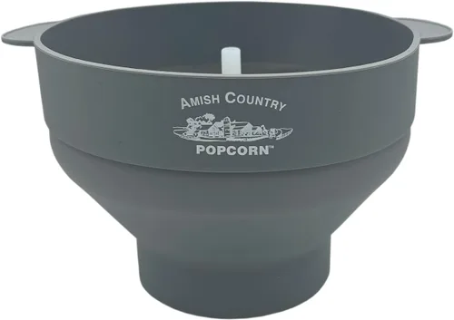 Vista 3 de Amish Country Popcorn - Juego de regalo de 4 onzas (10 unidades surtidas) y paquete de palomitas de maíz de silicona gris Popper es libre de BPA