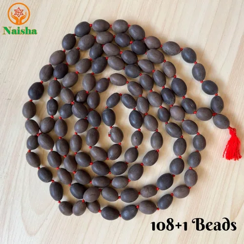 Vista 3 de NAISHA Original Kamal Gatta Mala (Lotus Seeds) Oración Rosario Japamala Lakshmi Puja Mala Meditación Hindú