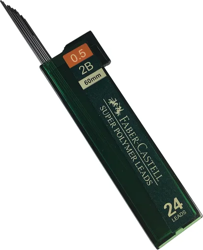 Vista 3 de Faber-Castell Recambios de lápiz mecánico 2B de 0.020 in (96 cables, 4 tubos de 24 minas cada uno)