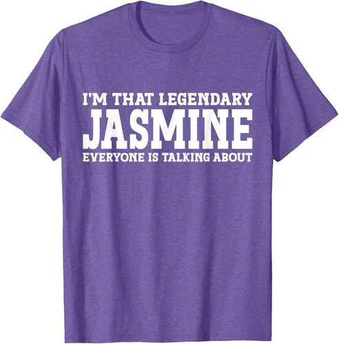 Vista 9 de Jasmine Personal Name - Camiseta divertida de jazmín para mujer y niña, Negro