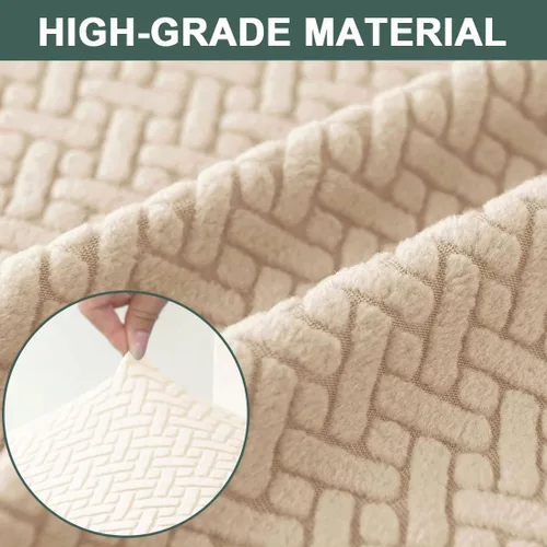 Vista 6 de Bifaun Vogel - Funda otomana, fundas elásticas de jacquard con parte inferior elástica, fundas de almacenamiento plegables gruesas para reposapiés