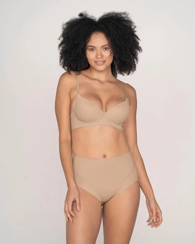 Vista 3 de Leonisa Ropa interior de compresión de corte alto para mujer, moldeador de bragas sin costuras con control de abdomen