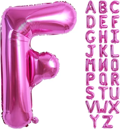 Vista 26 de TONIFUL Globos grandes de 40 pulgadas de color rojo rosa con letras B, globos gigantes de letras del alfabeto, globos grandes de Mylar