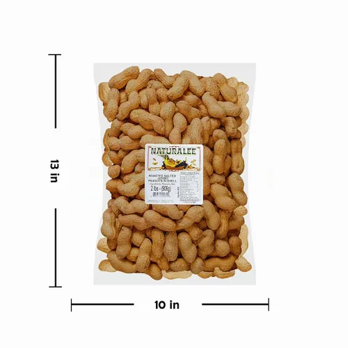 Vista 4 de Naturalee Cacahuetes, En Cáscara 2 libras - Tostados, Salados - Snack Natural Saludable