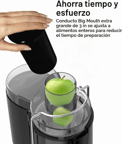 Vista 2 de SIFENE - Exprimidor centrífugo compacto, canal de 3 pulgadas de ancho, potencia máxima 800 W, gris 3-speed ingredient control, easy-clean