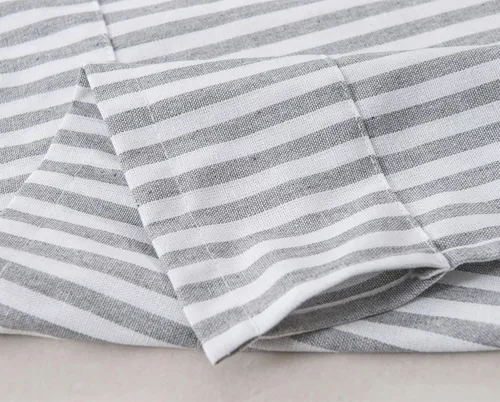 Vista 4 de Cortinas texturizadas a rayas con patrón de rayas para ventana reductora de luz para sala de estar, dormitorio, cocina, cenefa con bolsillo