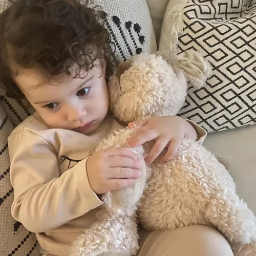 Vista 7 de MON AMI Bogart - Peluche de cachorro lanudo de 18 pulgadas, peluche suave y tierno con patas largas y pies flexibles, adorable animal de peluche