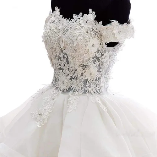Vista 2 de FTBY Vestido corto de organza para fiesta de graduación, para mujer