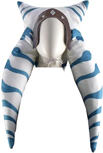 Vista 4 de Masfrida Disfraz de Tano para adultos, disfraz de cosplay para mujer, uniforme SW, tocado para Halloween