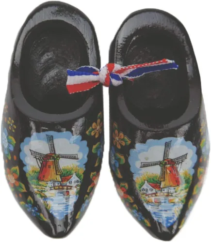 Vista 7 de Decorativo 2.5 "Molino de viento Escena de madera lisa Par de zapatos imán de nevera DutchGiftOutlet
