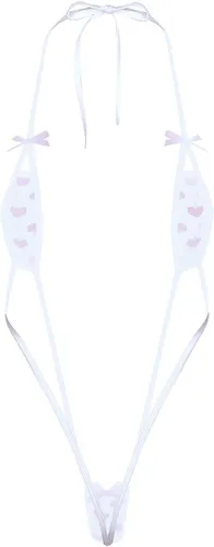 Vista 2 de TiaoBug - Conjunto de lencería para mujer, micro bikini fresa