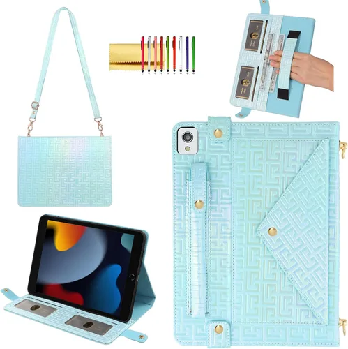 Vista 96 de Funda tipo bolso para iPad mini de 5ª/4ª/3ª/2ª/1ª generación de 7.9 pulgadas, Techcircle funda ligera tipo folio con soporte bandolera con billetera