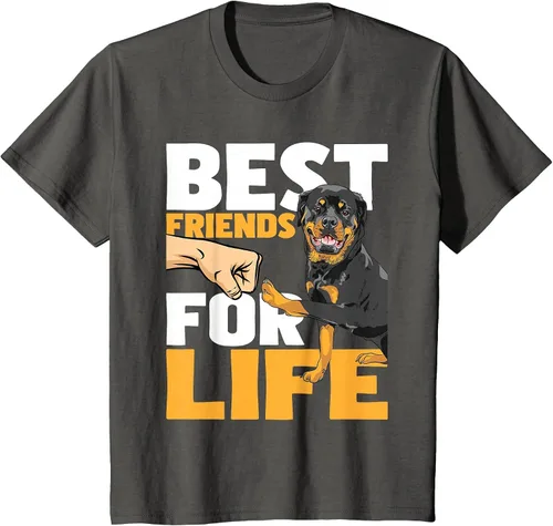 Vista 32 de Best Friends for Life - Rottweiler Animal Dog Lover Breeder T-Shirt