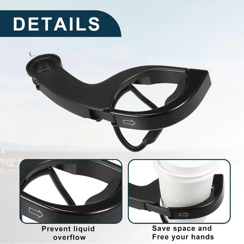 Vista 4 de Portavasos para Porsche Boxster Practical No.99155219401 Panel de instrumentos Soporte derecho para bebidas negro 1 uds