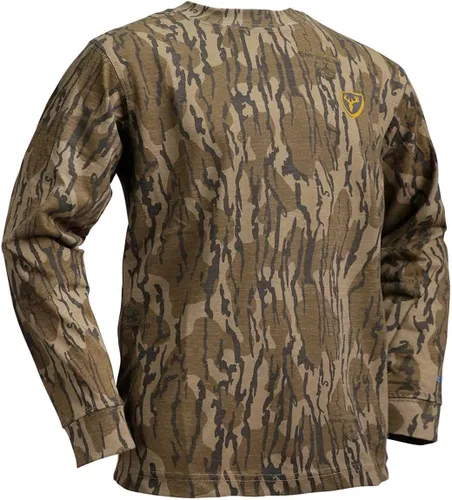 Vista 4 de Camisa de manga larga juvenil de algodón fusionado de la serie Shield, camisa de camuflaje para jóvenes Mo Bottomland Original