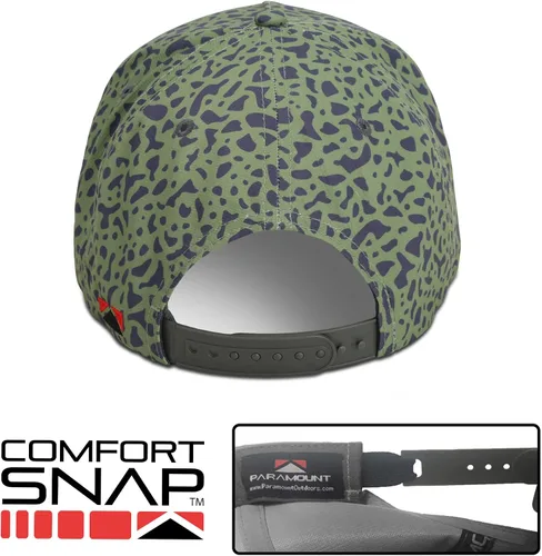 Vista 12 de Paramount Outdoors Sombrero de pesca de trucha al atardecer, diseño de silueta de pez de montaña, sombrero para exteriores con cómodo Snapback
