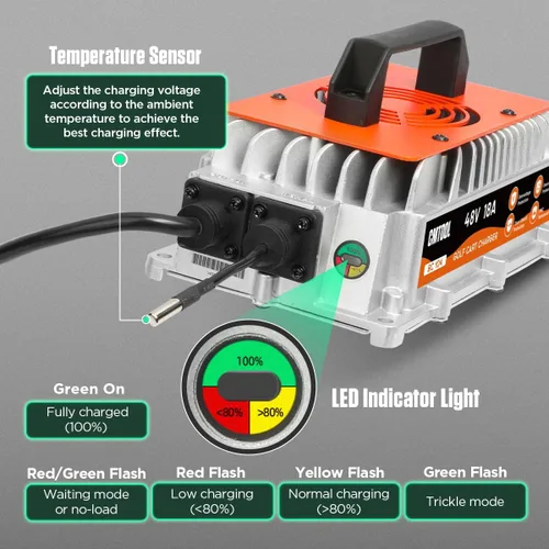 Vista 3 de CMTOOL Cargador de batería para carrito de golf de 48V 18AMP para Yamaha