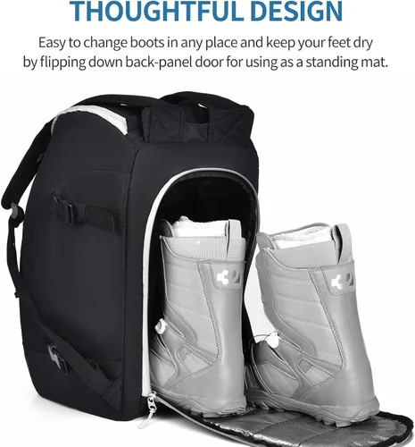 Vista 3 de Ski Boot Bag Snowboard Travel Skate Cooler Backpack for Adult Youth Skiing Gear Accessories