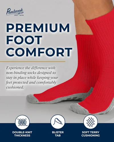 Vista 3 de Pembrook 4 pares de calcetines antideslizantes para hombres, mujeres, marido, papá, calcetines de agarre para hospital, yoga, pilates, barre