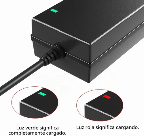 Vista 4 de Adaptador de corriente de 42V 2A PowerFast, Conector en línea de 3 clavijas para Sports Mod de 36V, Pocket Mod batería de litio, cargador de batería