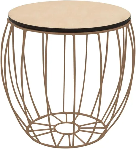 Vista 7 de Juego de 3 mesas redondas de café, mesa extraíble y base de metal con cesta de almacenamiento, mesa apilable para sofá, mesa de cóctel, mesa