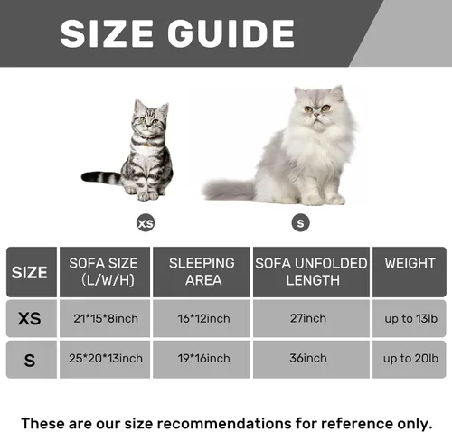 Vista 8 de Hollypet Cama para gatos, mullida, multifuncional, de doble capa, suave para mascotas, sofá ortopédico para gatos y perros pequeños, color beige