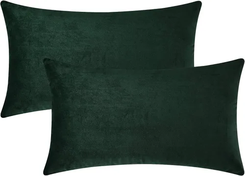 Vista 40 de Mixhug - Fundas de almohada decorativas de terciopelo, fundas de cojín para sofá y cama, juego de 2 fundas azules, 16 x 16 pulgadas