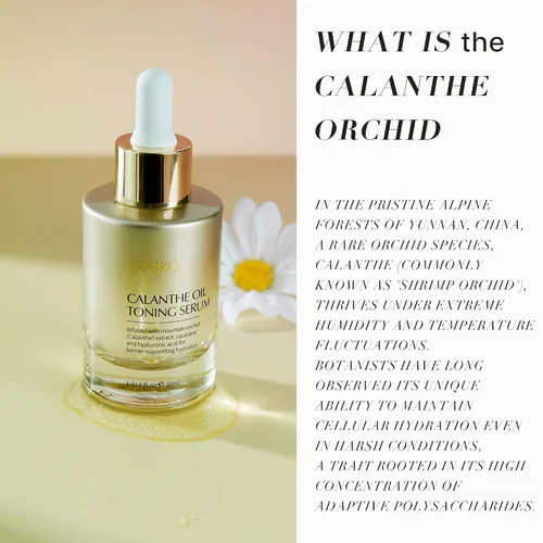 Vista 8 de VRAIKO Gua Sha - Suero de aceite facial 1er producto de orquídea Calanthe de gran altitud Desintoxicación, regordete, antioxidante, calmante