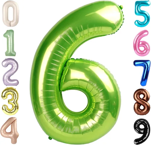 Vista 167 de Globos del números 0 de 40 pulgadas para formar los números 10, 20, 30, 40, 50, 60, 70, 80, 90, 100, para decoración de cumpleaños, bodas, eventos