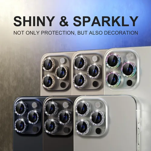 Vista 195 de Choiche Compatible para iPhone 16 Pro/iPhone 16 Pro Max Protector de Lente de Cámara, Vidrio Templado 9H Protector de Pantalla de Cubierta de Cámara