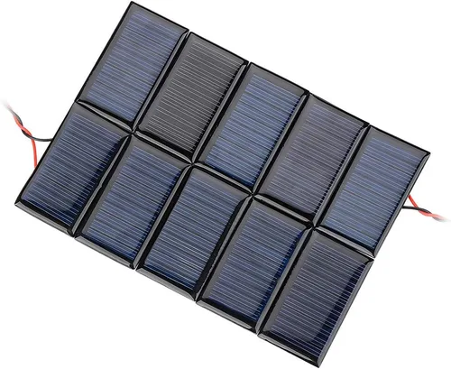 Vista 3 de AOSHIKE 10 mini paneles solares de 5 V 30 mA para mini células solares, materiales de juguete eléctricos, células fotovoltaicas, kits de sistema