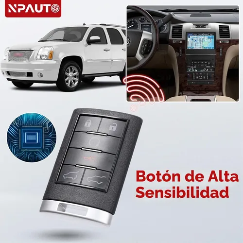 Vista 5 de NPAUTO Llavero compatible con Caddilac Escalade ESV EXT 2007 2008 2009 2010 2012 2013 2014 - Repuesto de repuesto para llave de automóvil sin llave